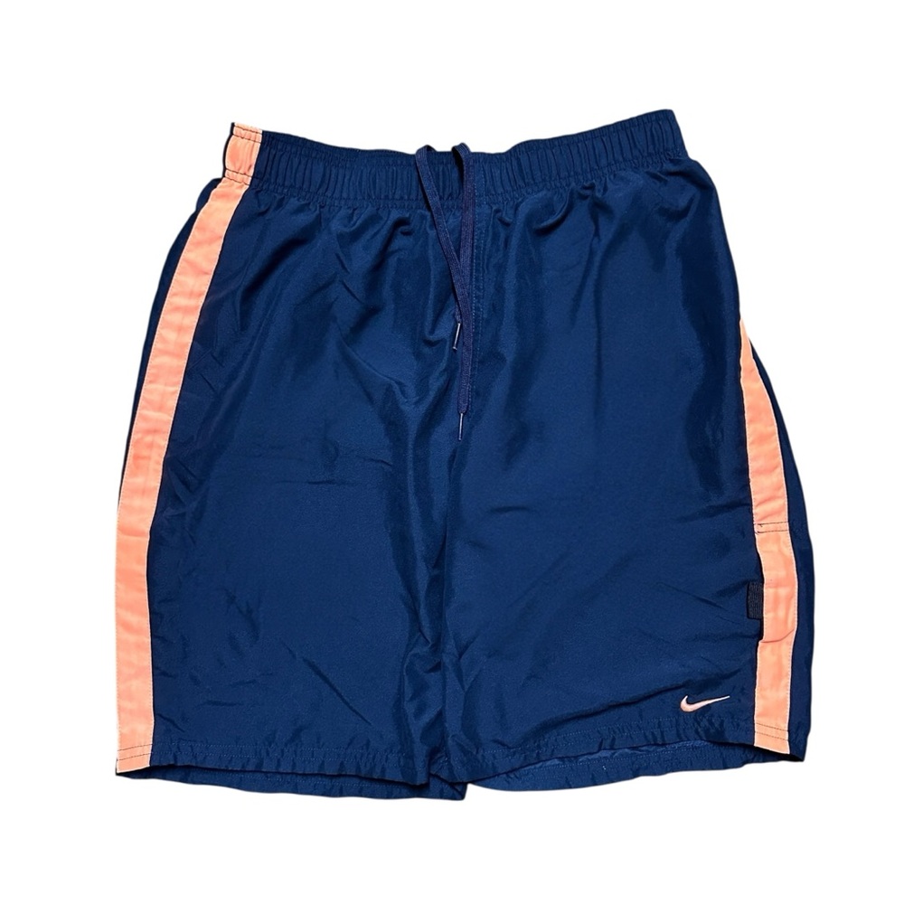 Mens Y2K Nike Micro Swoosh Blue Orange Lightweight Board Shorts Size M